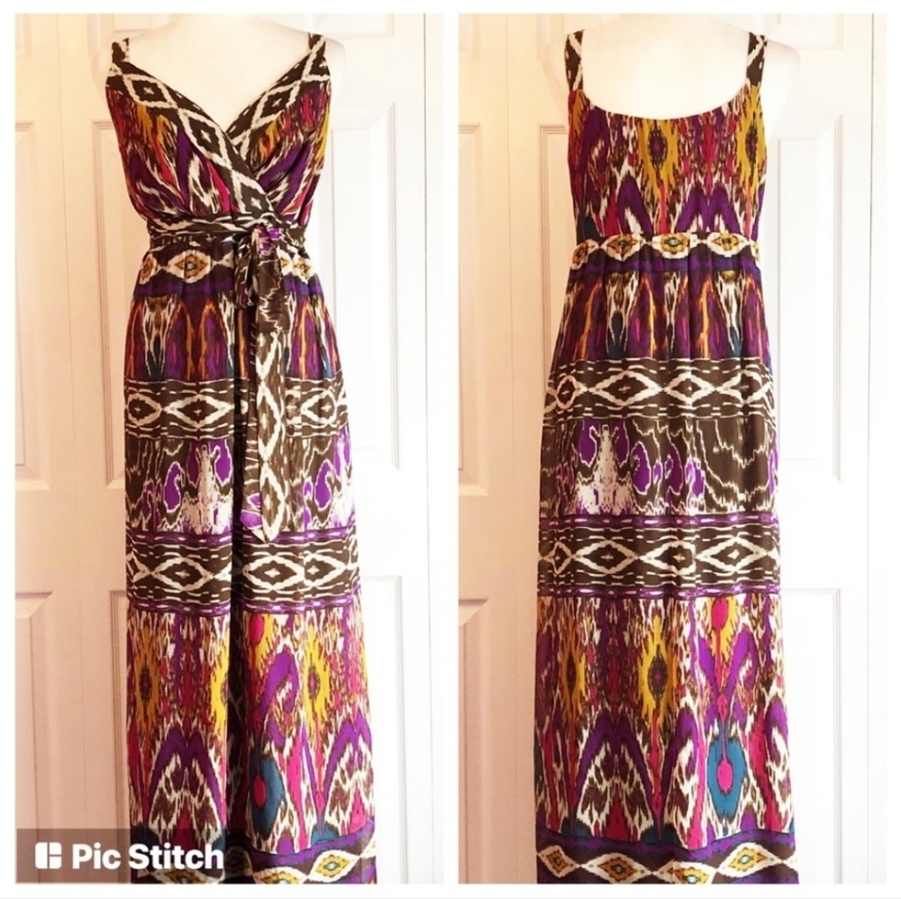 Lane Bryant Colorful Boho Print Sleeveless Maxi Dress